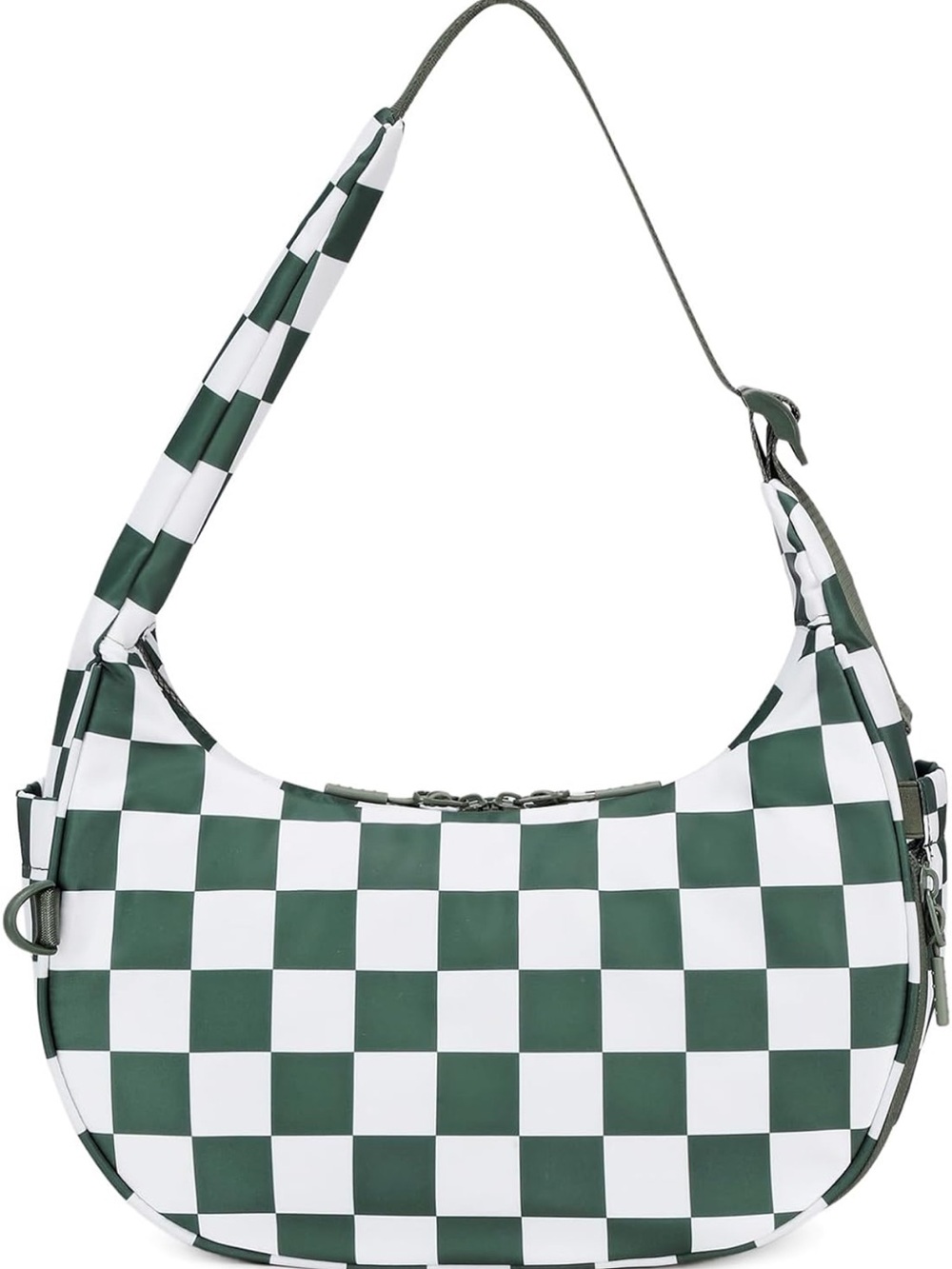 Amazon Checkerboard Shoulder Bag in Green and White